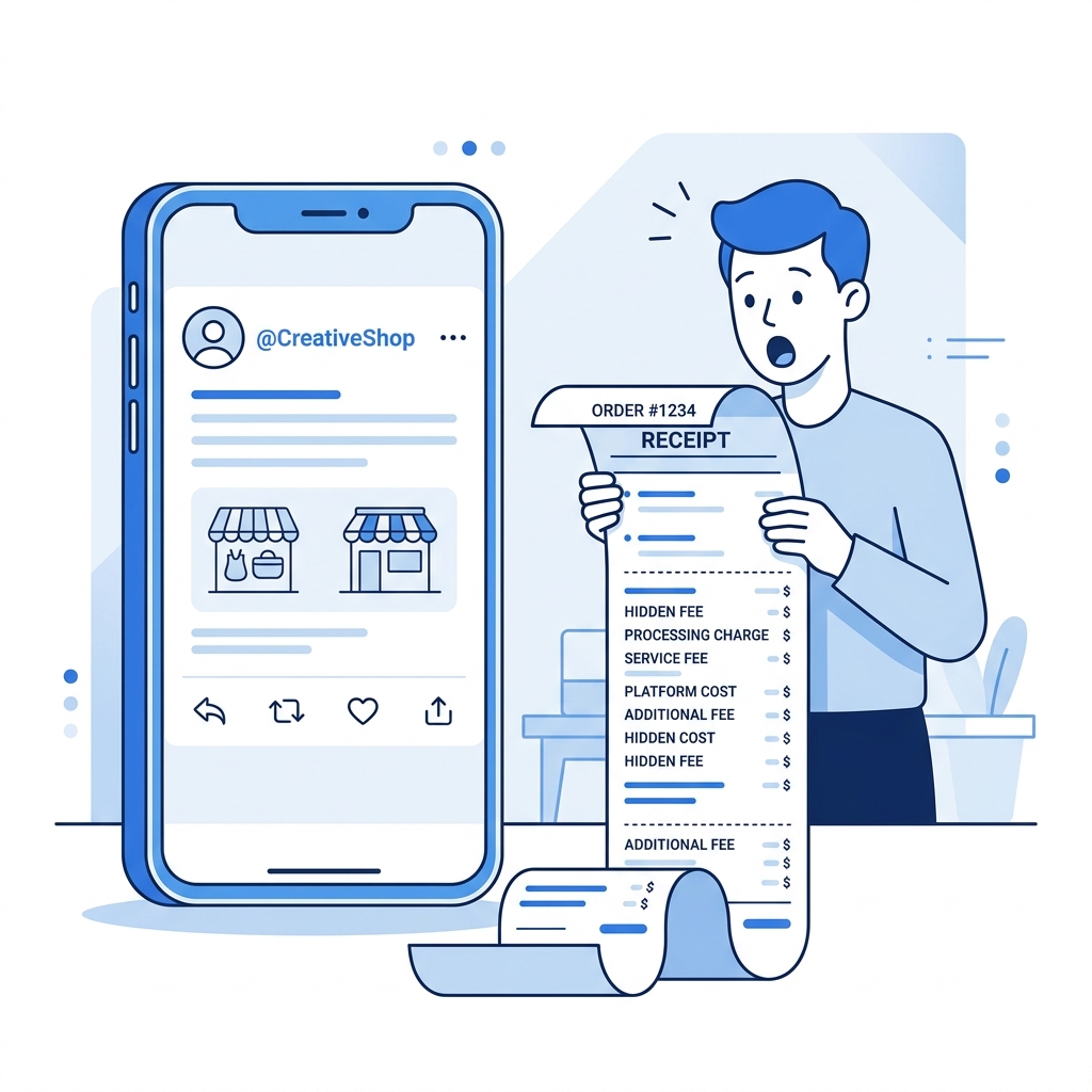 Ilustrasi Viral Threads Potongan Marketplace